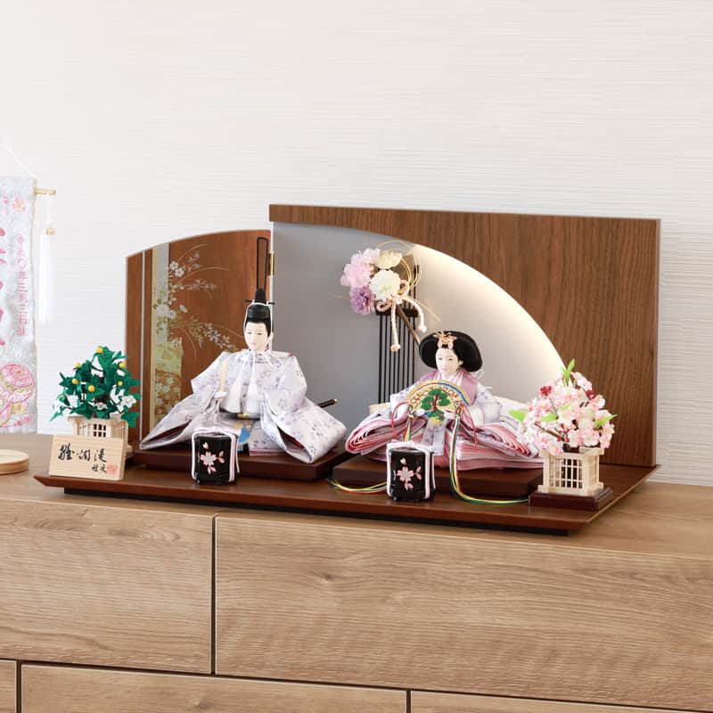 楽天市場】雛人形 ひな人形 平飾り 親王飾り 羽衣雛 京刺繍 京十三番