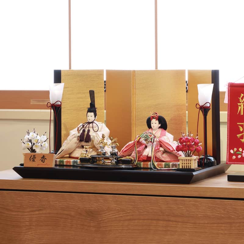 楽天市場】雛人形 ひな人形 平飾り 親王飾り 平安優香作 花ごろも 京十