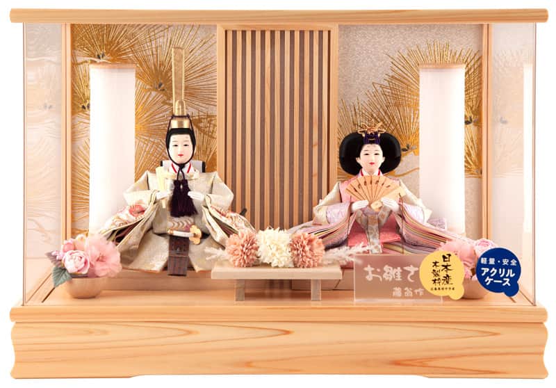 楽天市場】雛人形 コンパクト ひな人形 ケース飾り 親王飾り 藤翁作