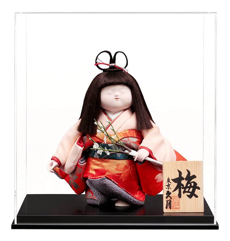 【クーポン利用で10%OFF】雛人形 久月 ひな人形 浮世人形 ケース飾り 松印6 祥 梅 アクリルケース 【2026年度新作】 h083-k-matsu6-ume D-115｜人形屋ホンポ特急／雛人形五月人形