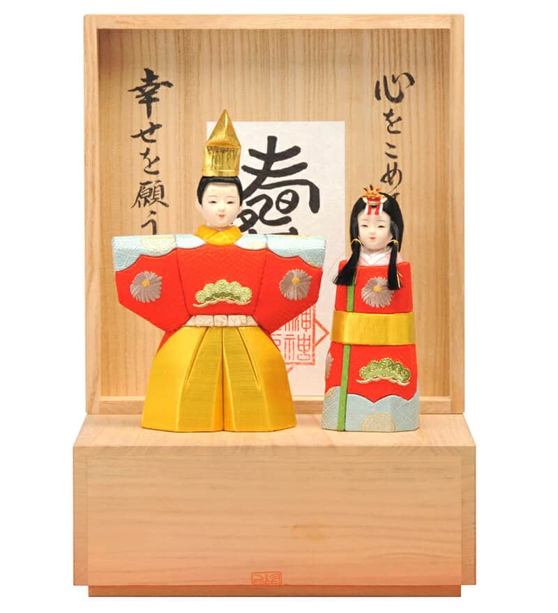 雛人形 コンパクト 久月 ひな人形 雛 木目込人形飾り 親王飾り 立雛 古今立雛 神雛 小 入り目 【2026年度新作】 h263-kcp-4173
