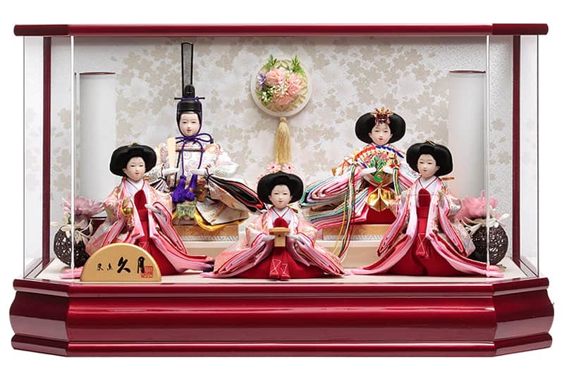 雛人形　久月作　ひな人形　ケース入　浮世人形　花娘 極美品 久月 雛人形 ひな人形 雛 浮世人形 ケース飾り 津田蓬生作 宝印6