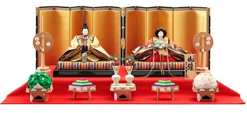 【クーポン利用で10%OFF】雛人形 久月 ひな人形 平飾り 親王飾り 平安桂甫作 御雛 龍村裂 【2026年度新作】 h083-k-k3516 D-72｜人形屋ホンポ特急／雛人形五月人形 440,000円