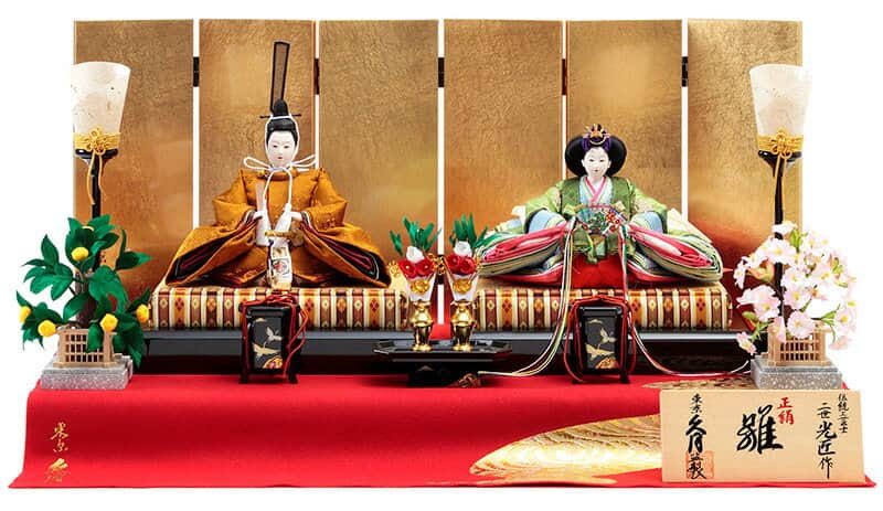 楽天市場】雛人形 久月 ひな人形 雛 平飾り 親王飾り 久月七代目