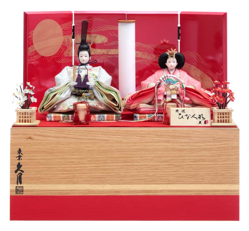 楽天市場】雛人形 久月 コンパクト ひな人形 雛 平飾り 親王飾り 段織