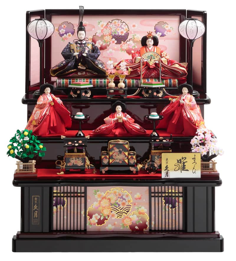 楽天市場】雛人形 久月 ひな人形 四段飾り 棚式四段飾り 十五人飾り 光