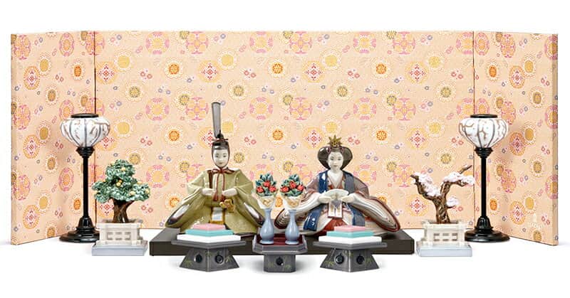 リヤドロ 雛人形 Lladro ひな人形 雛 平飾り 親王飾り Brown フルセット 【2026年度新作】【国内正規流通品】 h073-01009373-FS