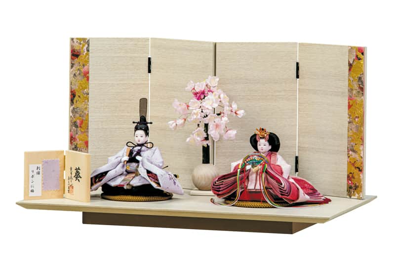 雛人形 平安豊久 ひな人形 平飾り 親王飾り 柴田家千代作 さち 刺繍 柳親王揃 【2026年度新作】 h083-mo-304417 HJ-101