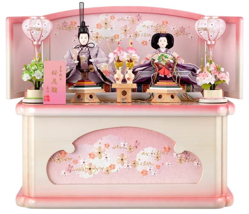 雛人形 平安豊久 コンパクト ひな人形 収納飾り 親王飾り 春峰作 桜花雛 束帯親王 【2026年度新作】 mocp-304000-010｜人形屋ホンポ特急／雛人形五月人形