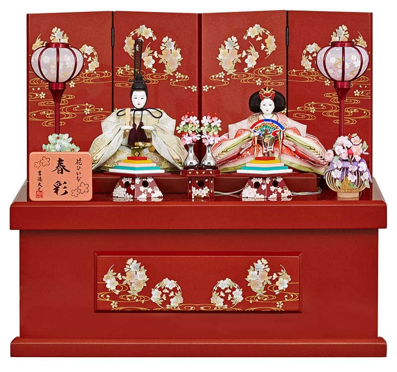 【クーポン利用で10%OFF】雛人形 コンパクト 吉徳大光 ひな人形 収納飾り 親王飾り 花ひいな 春彩 芥子親王 【2026年度新作】 h083-ys-305374