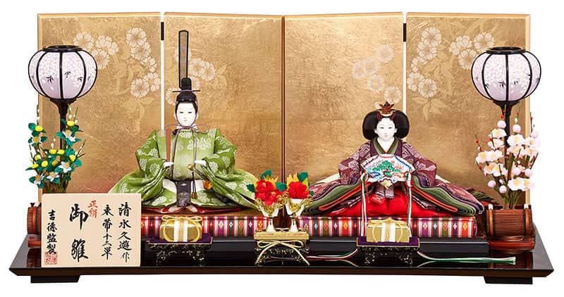 【クーポン利用で10%OFF】雛人形 吉徳大光 ひな人形 平飾り 親王飾り 清水久遊作 御雛 束帯十二単 正絹 三五親王 【2026年度新作】 h083-ys-305574
