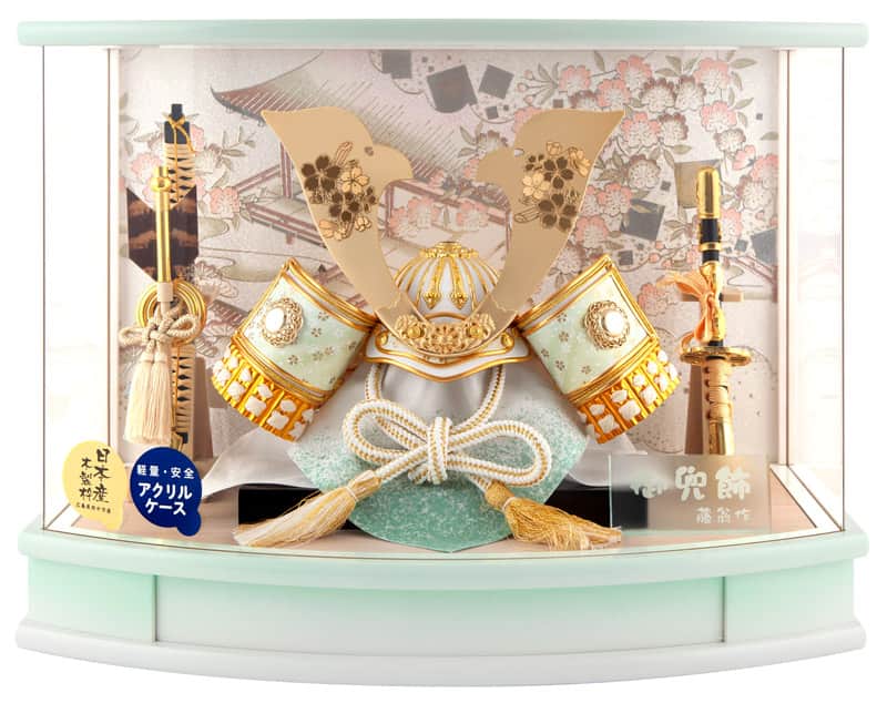 楽天市場】五月人形 コンパクト 兜ケース飾り 兜飾り 春岳作 8号