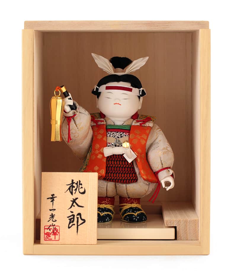 五月人形 コンパクト 幸一光 松崎人形 桃太郎 武者人形 浮世人形 木目込人形飾り 和わーくす 桐箱入 【2026年度新作】 h085-koi-w100
