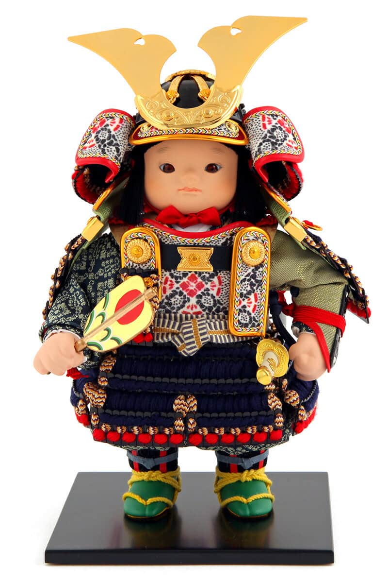 五月人形 子供大将 と、座敷旗飾りセット 五月人形 子供大将 と、座敷旗飾りセット 五月人形 子供大将 と、座敷