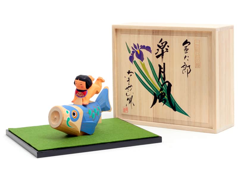【クーポン利用で10%OFF】五月人形 コンパクト 久月 金太郎 平飾り 浮世人形 南雲作 伊予一刀彫 皐月風 (小) 【2026年度新作】 h085-k-1tkouk D-120