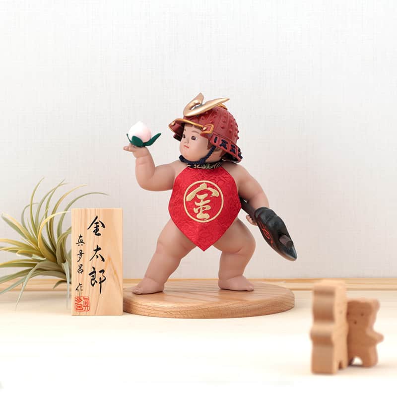 楽天市場】五月人形 真多呂 金太郎 武者人形 単品 真多呂作 兜金太 赤