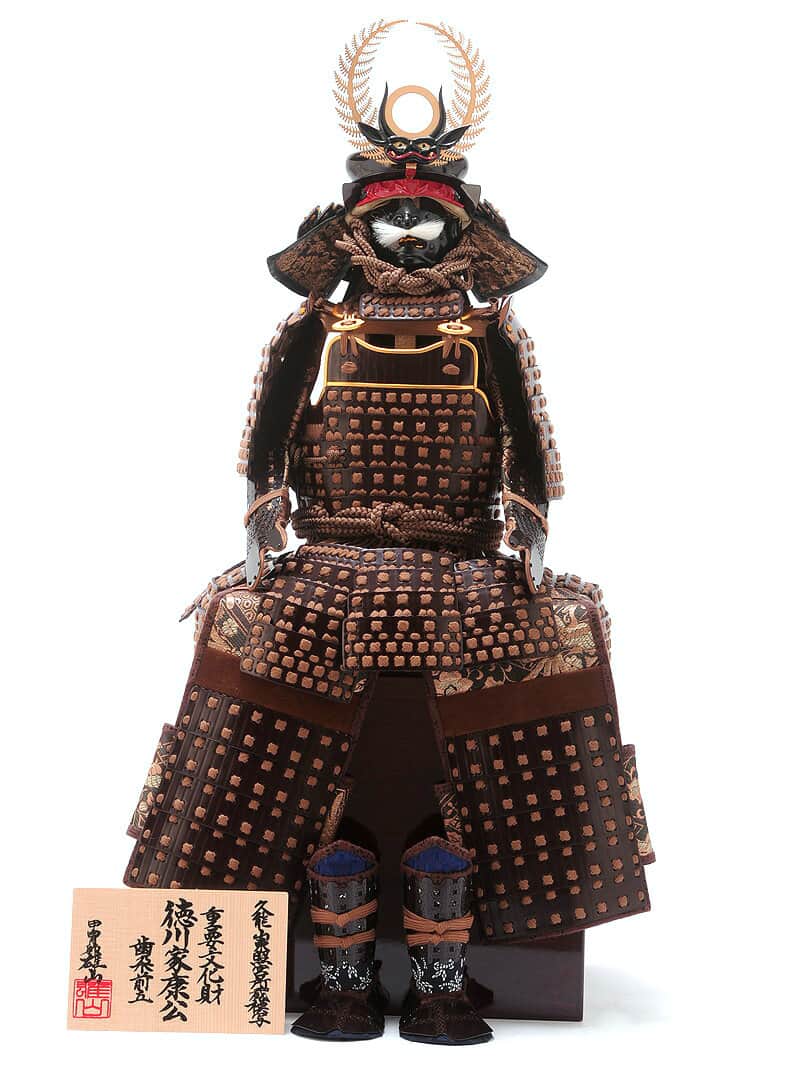 五月人形 鎧単品 鎧飾り 雄山作 徳川家康 久能山東照宮所蔵模写 8号 本牛皮小札本仕立 【2026年度新作】 mi-yu-8-toku