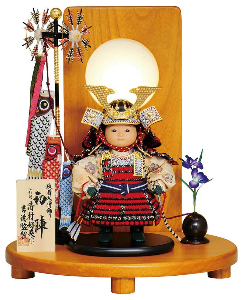 【縁起物】　　　　馬乗大将 楽天市場】五月人形 吉徳 子供大将飾り 武者人形 ケース飾り 7号