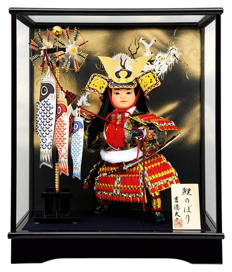 楽天市場】五月人形 コンパクト 子供大将飾り 武者人形 ケース飾り