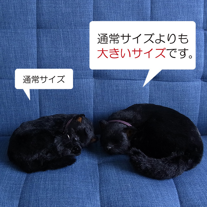 楽天市場 簡易ラッピングでお届け パーフェクトペット 大 黒猫 ぬいぐるみ 猫 ネコ ねこ ぬいぐるみ リアル 本物 そっくり ペット ニニアンドキノ