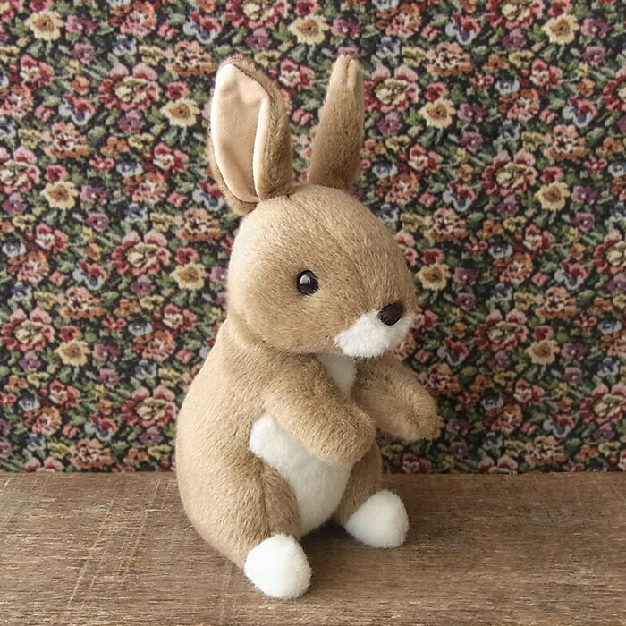  ベージュウサギのぬいぐるみ*4 吉徳 ぬいぐるみ りくのなかまたち ウサギ ベージュ 180503