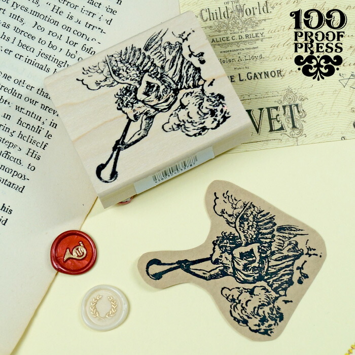 楽天市場】ラバースタンプ 100Proof Press #4536 Cherub Scattering