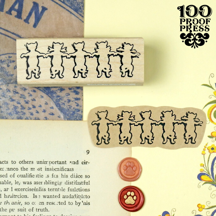 楽天市場】ラバースタンプ 輸入 100Proof Press Cat In Square