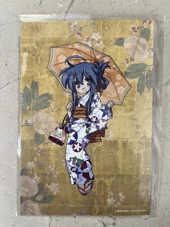 らき☆すた らきすた 　琳派コラボ ポストカード こなた 　3枚　セット画像