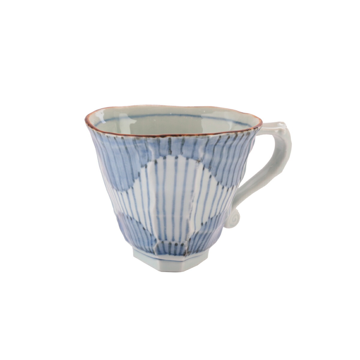 宝寿窯 カップ 染付波違い十草紋マグカップ 1個 佐賀県 窯元 手作り こだわり オシャレ ティータイム マイカップ ギフト プレゼント 母の日 父の日 敬老の日 お礼 退職祝い 誕生日 パーティー Bouncesociety Com