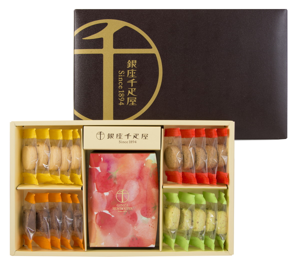 [銀座千疋屋] お菓子 「銀座千疋屋」いちごショコラ＆クッキー いちごのチョコレート70g×1箱、銀座クッキー20個(チョコオレンジ、レモン、アップルティー、ピスタチオ 各5) /お菓子 スイーツ チョコレート クッキー ギフト 贈り物 焼菓子 焼き菓子 手土産 プレゼント