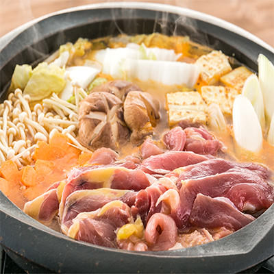 四国のてっぺん手箱山のふもとで大切に育てた最高級のきじ肉を使った「辛みそなべセット」 (有)手箱建設・高知県