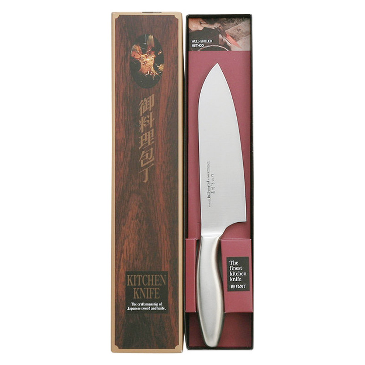 楽天市場】濃州孫六作【フルメタル包丁2点セット】・三徳包丁（刃渡