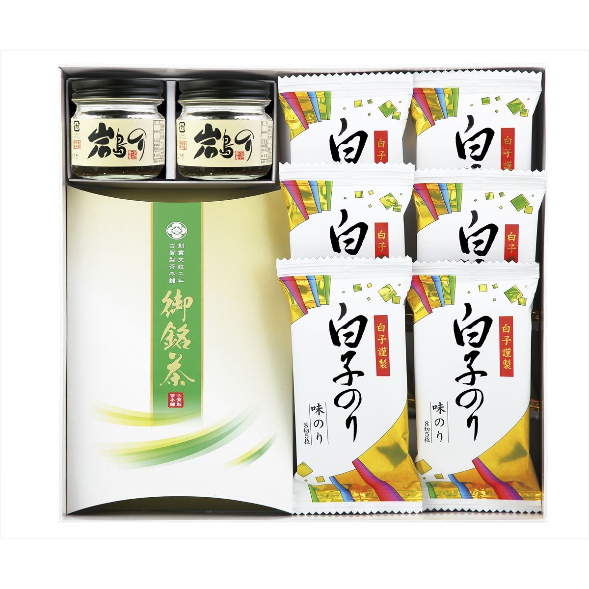 日本メーカー新品 美食百材 白子のり お銘茶ギフト※沖縄 離島への配送不可 whitesforracialequity.org