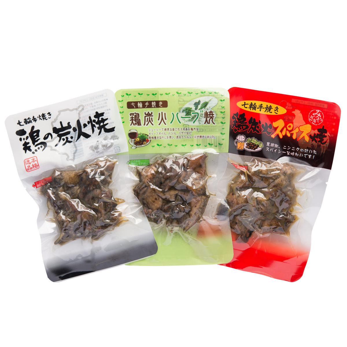 楽天市場 鶏の炭火焼 お試し セット A 3袋 宮崎名物 七輪手焼き 鶏の炭火焼き 宮崎かしわや おつまみ 肉 食べ比べ 有限会社平和食品工業 宮崎県 ポスト投函便 1000円 ポッキリ 産直お取り寄せニッポンセレクト