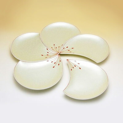 楽天市場】送料無料 梅花びら（赤）銘々皿（5枚セット） : 産直
