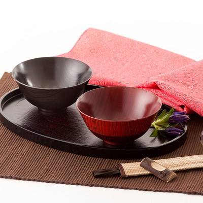 楽天市場】川連漆器 夫婦坪汁椀 銀朱・銀溜 セット 和食器 おしゃれ