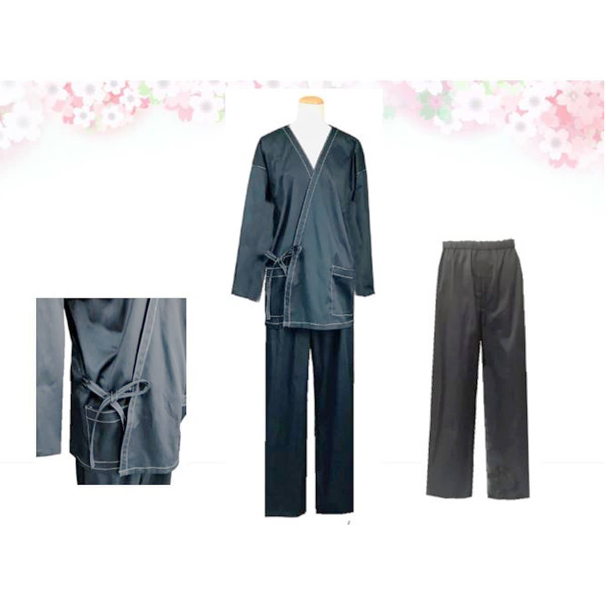 新作入荷 部屋着 黒 ブラック メンズ 作務衣 タウンカジュアル 紳士用作務衣 アウター ファッションオフィスエイ 兵庫 楽 パンツ ウエストゴム メンズファッション 作業着 さむえ 綿100 おしゃれ Fogginbrasil Com Br