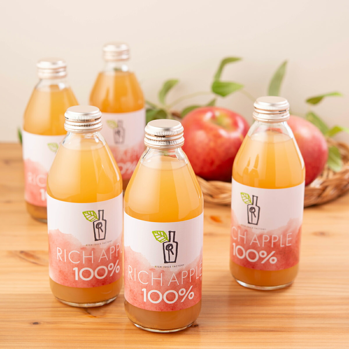 楽天市場】RICH APPLE ストレート ジュース 12本入 りんごジュース