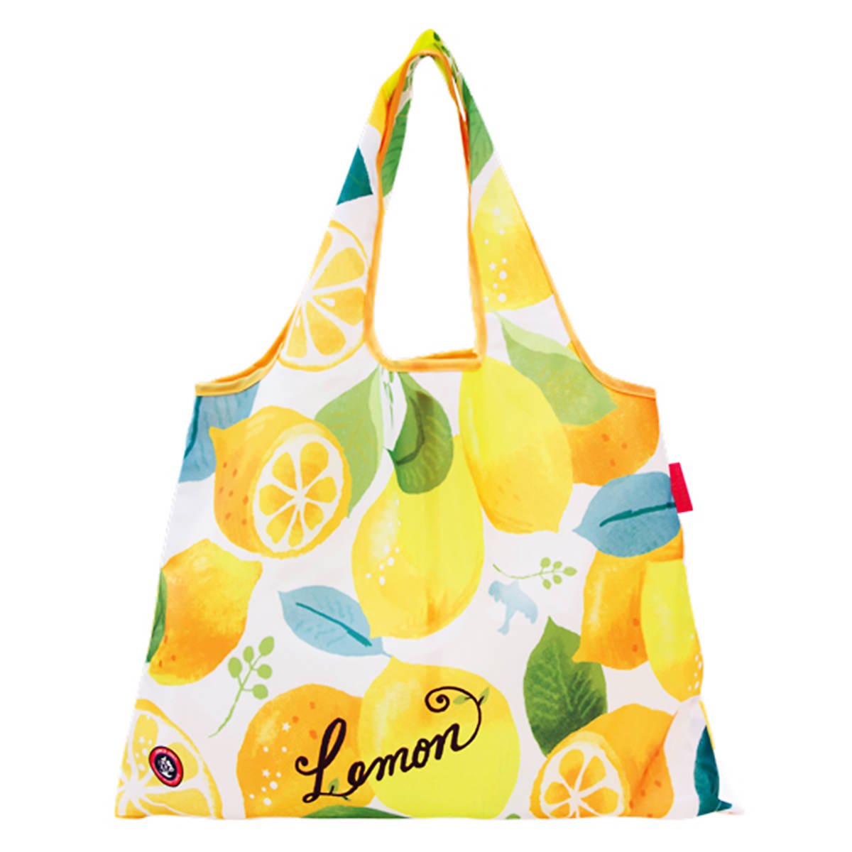 楽天市場 ショッピングバッグ Lemon エコバッグ 折りたたみ コンパクト 大容量 サブバッグ おしゃれ トートバッグ 大 かわいい 買い物バッグ マチ広 2way マチ コラボ デザイナーズ レモン レモン柄 イエロー ポスト投函便 産直お取り寄せニッポンセレクト