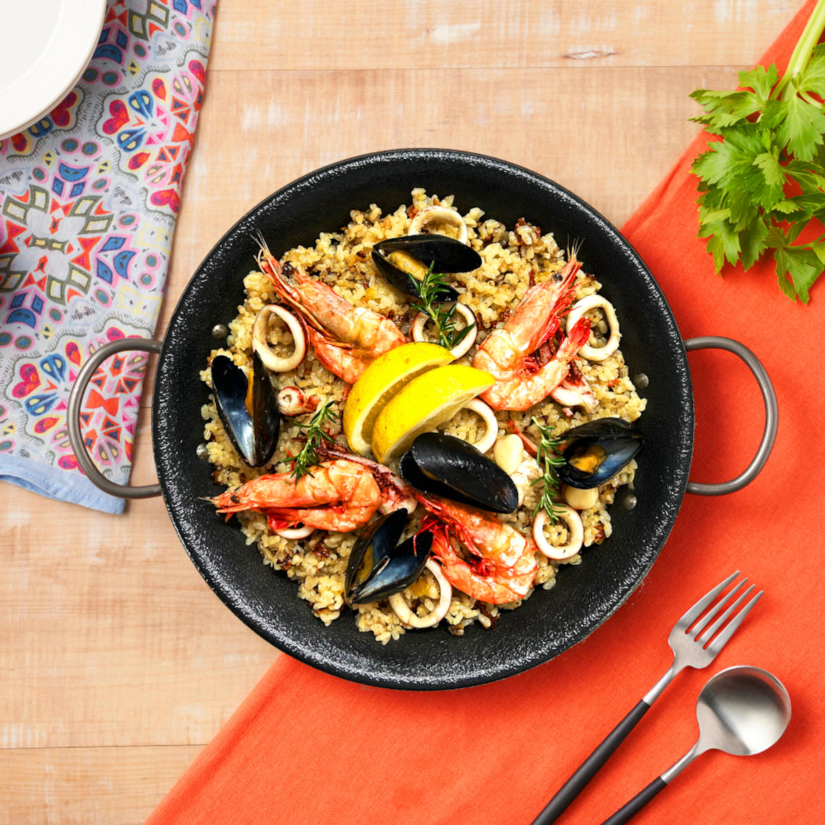 楽天市場】有頭えびのパエリアセット パエリア 惣菜 海鮮 ごはんもの