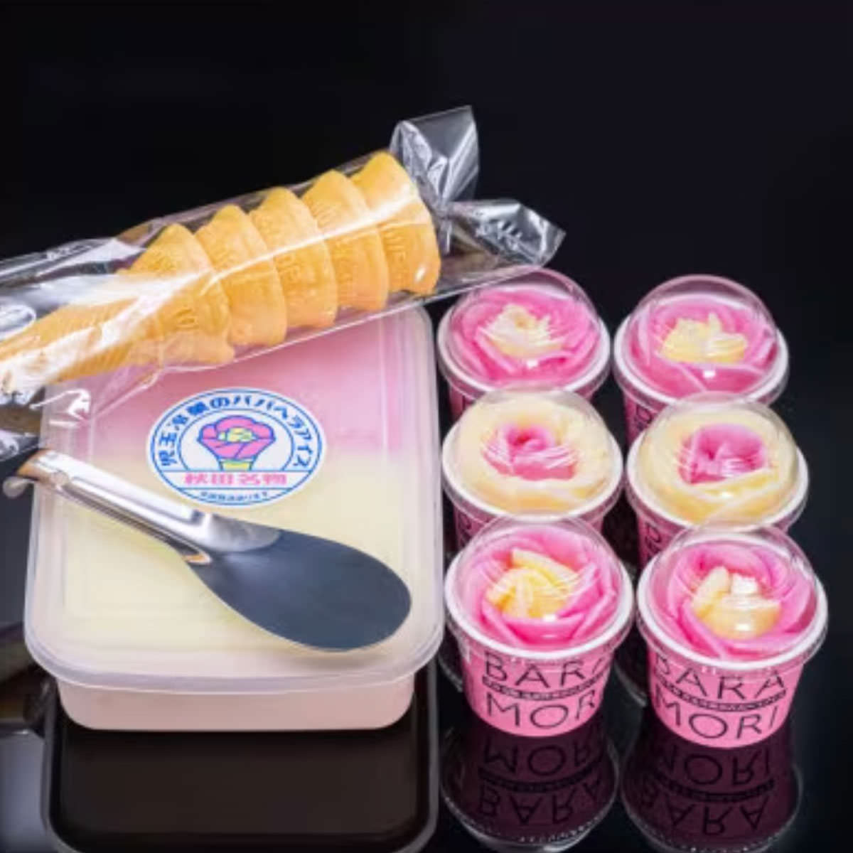 【楽天市場】児玉冷菓のババヘラアイス・バラ盛りカップセット アイス 秋田名物 氷菓 スイーツ コーンアイス カップアイス デザート 詰め合わせ ...