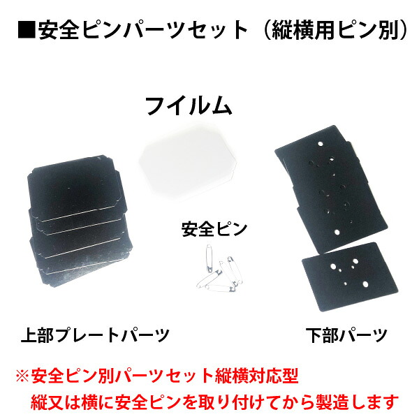 缶 バッチ マシン 用 パーツ 缶バッジ スクエア 78×53mm 安全ピン 別タイプ パーツ セット 1000個 業務用 大容量 卸値 パック 【 ニプリ ・ nipuri 】