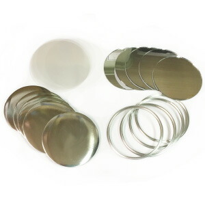 【 缶 バッジ マシーン 用 パーツ 】缶 ミラー 75mm パーツ セット１００個 業務用 卸値 パック【 ニプリ ・ nipuri 】