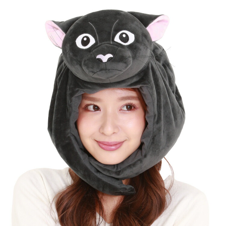国内発送 着ぐるみキャップ 目 頭乗せネコ Szc261 ねこ 猫 フリース素材 大人用 ハロウィン かぶりもの 被り物 プチハロウィン イベント コスプレ 仮装 学祭 Usj 忘年会 ギフト プレゼント サザック Sazac Cap 佐川 Toyama Nozai Co Jp