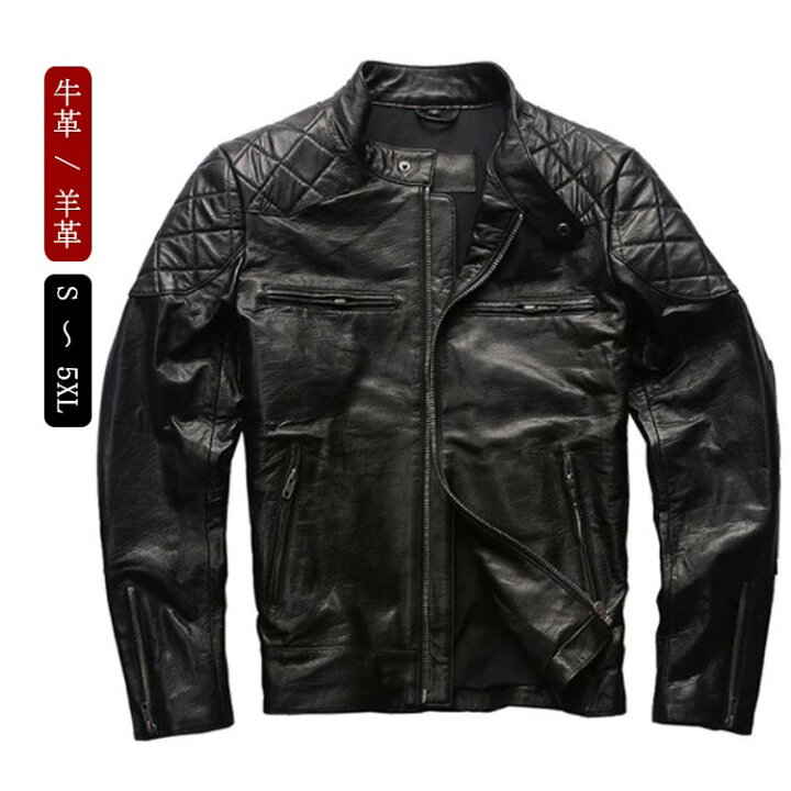 シングルライダースジャケット レザー 牛皮 楽天市場】本革シングルライダースジャケットの通販
