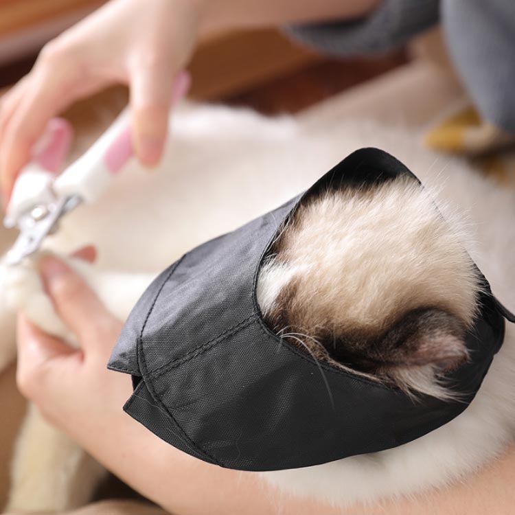 猫用マスク爪切り補助具爪切り猫用アイマスクキャットマズル口輪フェイスマスク保護マスク目隠し爪きり補助用マスク耳掃除噛み付き防止お手入れ品ペット用品介護ケア爪ケア用品