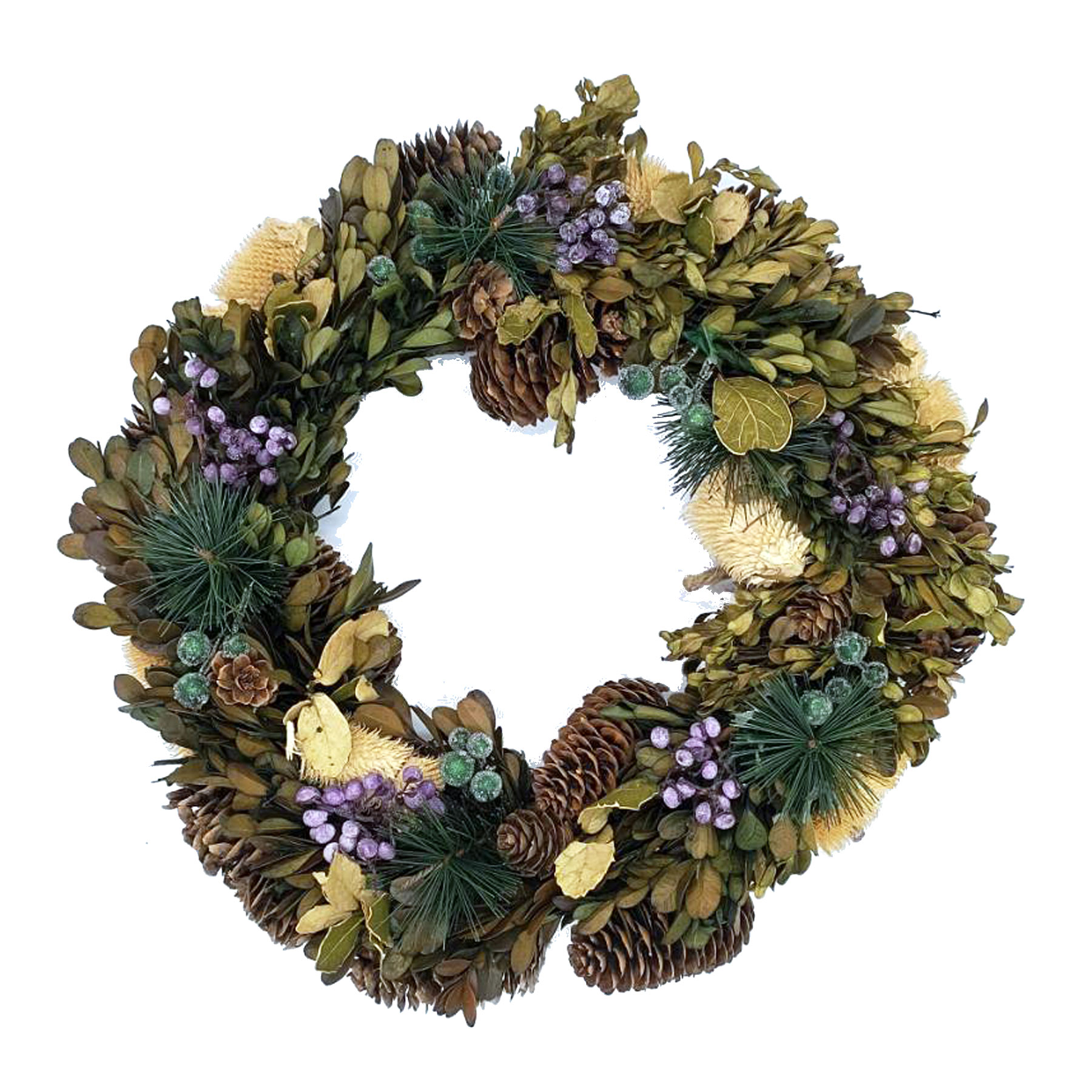 楽天市場】クリスマスリース CMナチュラルハートリースM ポッピング