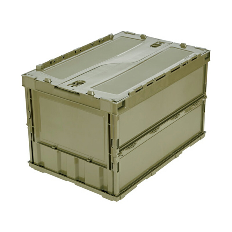 楽天市場】トラスコ 薄型折りたたみコンテナ 50L OD色 TR-O50B