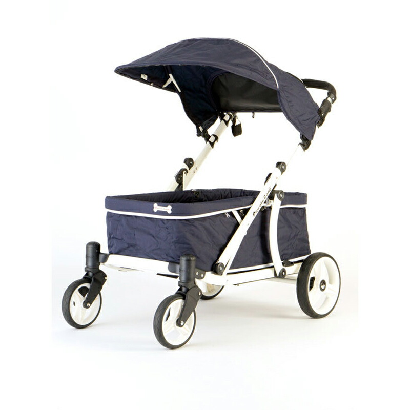 ピッコロカーネ カート ペットキャリー 犬用品 キャリーバッグ カート 大型犬 多頭飼いに特化したペットカート ネイビー 耐荷重100kg お取り寄せ品 送料無料 クレア