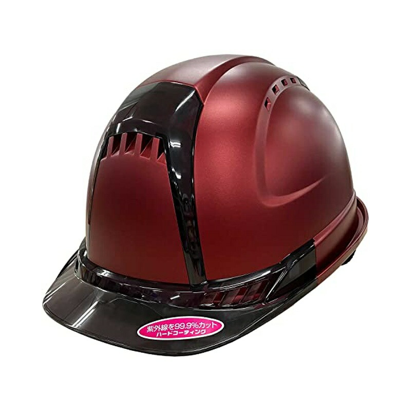 トーヨーセフティー(TOYO SAFETY) メタリックマットヘルメット 赤いこと No.391FSMMRD 4977292900188